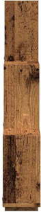 vidaXL - Wandschap - kubus - 78x15x93 - cm - bewerkt - hout - oud - houtkleurig