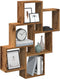 vidaXL - Wandschap - kubus - 78x15x93 - cm - bewerkt - hout - oud - houtkleurig