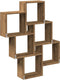 vidaXL - Wandschap - kubus - 78x15x93 - cm - bewerkt - hout - artisanaal - eikenkleur
