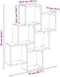 vidaXL - Wandschap - kubus - 78x15x93 - cm - bewerkt - hout - artisanaal - eikenkleur