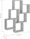 vidaXL - Wandschap - kubus - 78x15x93 - cm - bewerkt - hout - betongrijs