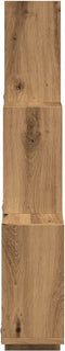 vidaXL - Wandschap - kubus - 78x15x93 - cm - bewerkt - hout - artisanaal - eikenkleur