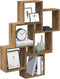 vidaXL - Wandschap - kubus - 78x15x93 - cm - bewerkt - hout - artisanaal - eikenkleur