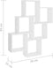 vidaXL - Wandschap - kubus - 78x15x93 - cm - bewerkt - hout - wit