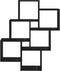vidaXL - Wandschap - kubus - 78x15x93 - cm - bewerkt - hout - zwart