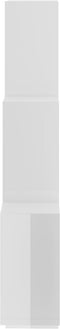 vidaXL - Wandschap - kubus - 78x15x93 - cm - spaanplaat - hoogglans - wit