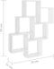 vidaXL - Wandschap - kubus - 78x15x93 - cm - spaanplaat - hoogglans - wit
