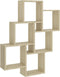 vidaXL - Wandschap - kubus - 78x15x93 - cm - spaanplaat - sonoma - eiken