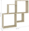 vidaXL - Wandschap - kubus - 80x15x78,5 - cm - bewerkt - hout - sonoma - eiken