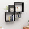 vidaXL - Wandschap - kubus - 80x15x78,5 - cm - spaanplaat - zwart