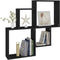 vidaXL - Wandschap - kubus - 80x15x78,5 - cm - spaanplaat - zwart