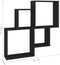 vidaXL - Wandschap - kubus - 80x15x78,5 - cm - spaanplaat - zwart