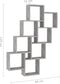 vidaXL - Wandschap - kubus - 90x15x119 - cm - bewerkt - hout - betongrijs