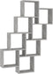 vidaXL - Wandschap - kubus - 90x15x119 - cm - bewerkt - hout - betongrijs