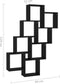 vidaXL - Wandschap - kubus - 90x15x119 - cm - spaanplaat - zwart