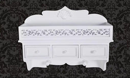 vidaXL - Wandschap - met - 3 - lades - en - 2 - knoppen