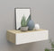 vidaXL - Wandschap - met - lade - 40x23,5x10 - cm - MDF - eikenkleurig - en - wit
