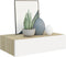 vidaXL - Wandschap - met - lade - 40x23,5x10 - cm - MDF - eikenkleurig - en - wit