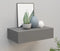 vidaXL - Wandschap - met - lade - 40x23,5x10 - cm - MDF - grijs