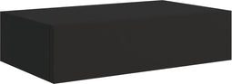 vidaXL - Wandschap - met - lade - 40x23,5x10 - cm - MDF - zwart