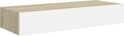 vidaXL - Wandschap - met - lade - 60x23,5x10 - cm - MDF - eikenkleurig - en - wit