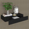 vidaXL - Wandschap - met - lade - zwevend - 48x25x8 - cm - zwart