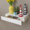 vidaXL - Wandschap - met - lade - zwevend - MDF - wit