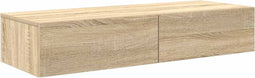 vidaXL - Wandschap - met - lades - 100x36x19 - cm - bewerkt - hout - sonoma - eikenkleur
