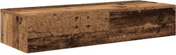 vidaXL - Wandschap - met - lades - 100x36x19 - cm - bewerkt - hout - oud - houtkleurig