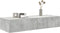 vidaXL - Wandschap - met - lades - 100x36x19 - cm - bewerkt - hout - betongrijs