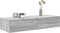 vidaXL - Wandschap - met - lades - 100x36x19cm - bewerkt - hout - grijs - sonoma - eiken
