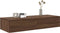 vidaXL - Wandschap - met - lades - 100x36x19cm - bewerkt - hout - bruin - eikenkleurig