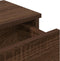 vidaXL - Wandschap - met - lades - 100x37,5x19 - cm - bewerkt - hout - bruin - eiken
