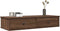 vidaXL - Wandschap - met - lades - 100x37,5x19 - cm - bewerkt - hout - bruin - eiken