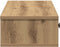 vidaXL - Wandschap - met - lades - 60x25x15 - cm - bewerkt - hout - artisanaal - eiken