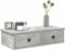 vidaXL - Wandschap - met - lades - 60x25x15 - cm - bewerkt - hout - betongrijs