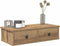 vidaXL - Wandschap - met - lades - 60x25x15 - cm - bewerkt - hout - artisanaal - eiken