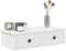 vidaXL - Wandschap - met - lades - 60x25x15 - cm - bewerkt - hout - wit