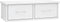 vidaXL - Wandschap - met - lades - 60x26x18,5 - cm - bewerkt - hout - hoogglans - wit