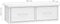 vidaXL - Wandschap - met - lades - 60x26x18,5 - cm - bewerkt - hout - hoogglans - wit