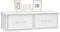 vidaXL - Wandschap - met - lades - 60x26x18,5 - cm - bewerkt - hout - hoogglans - wit