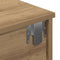 vidaXL - Wandschap - met - lades - 80x31x17 - cm - bewerkt - hout - artisanaal - eiken
