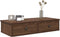 vidaXL - Wandschap - met - lades - 80x31x17 - cm - bewerkt - hout - bruin - eikenkleurig