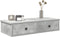 vidaXL - Wandschap - met - lades - 80x31x17 - cm - bewerkt - hout - betongrijs