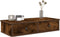vidaXL - Wandschap - met - lades - 80x31x17 - cm - bewerkt - hout - gerookt - eikenkleur