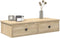 vidaXL - Wandschap - met - lades - 80x31x17 - cm - bewerkt - hout - sonoma - eikenkleur