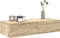 vidaXL - Wandschap - met - lades - 80x33x17 - cm - bewerkt - hout - sonoma - eikenkleur