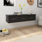vidaXL - Wandschap - met - lades - 88x26x18,5 - cm - bewerkt - hout - zwart