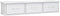 vidaXL - Wandschap - met - lades - 88x26x18,5 - cm - spaanplaat - hoogglans - wit