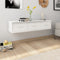 vidaXL - Wandschap - met - lades - 88x26x18,5 - cm - spaanplaat - hoogglans - wit